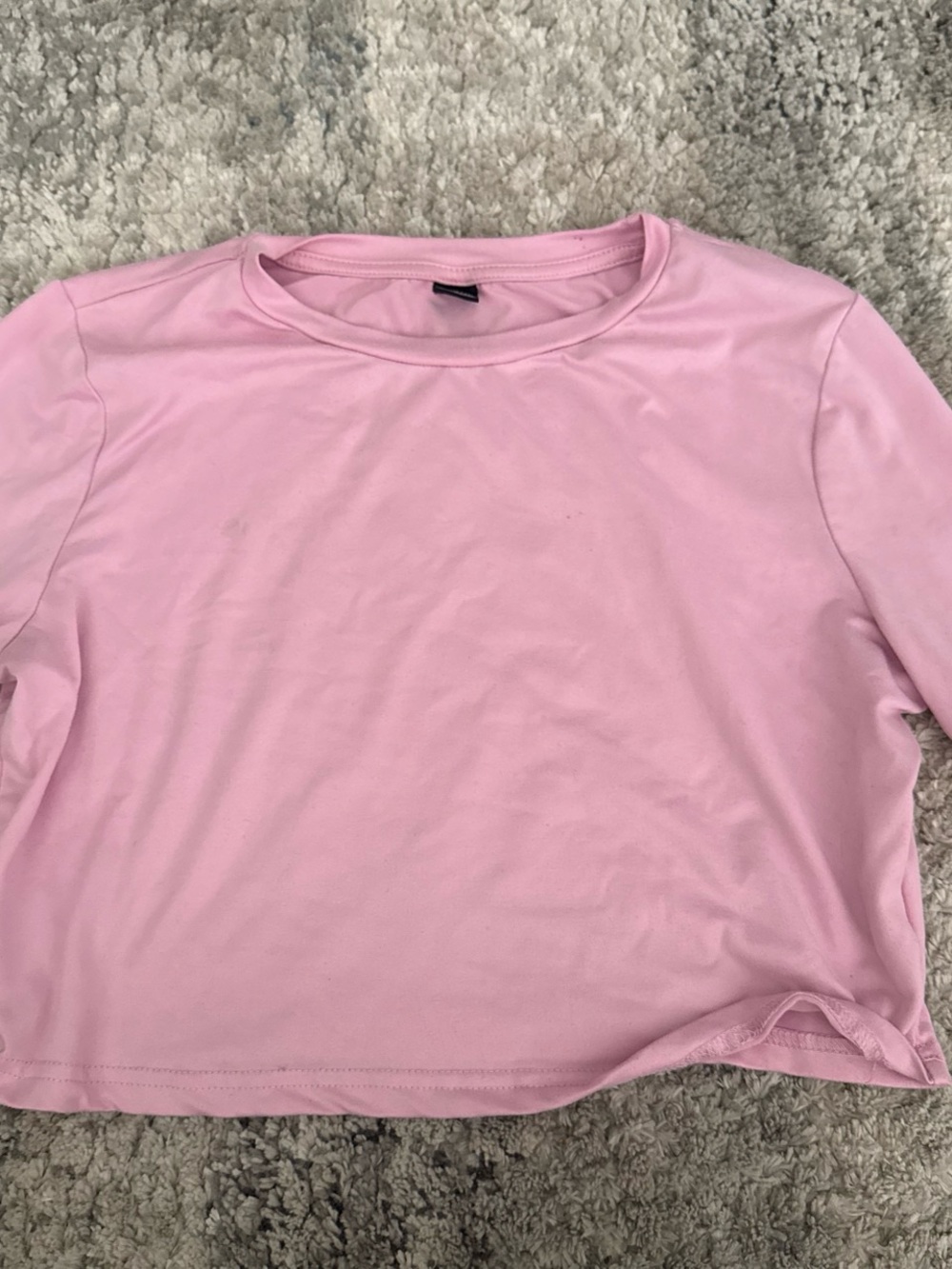 SHEIN Light Pink Short Sleeve Crew Neck Tee